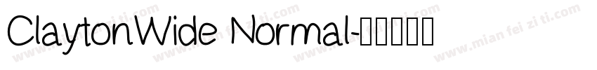 ClaytonWide Normal字体转换